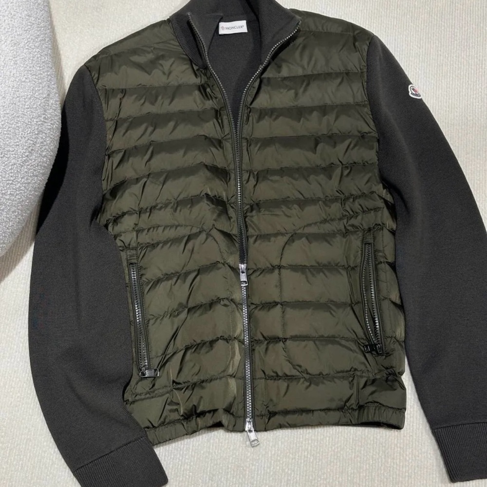 Moncler Dark Green Quilted Jacket